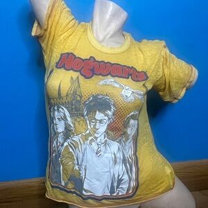 Harry Potter Wizarding World sheer t-shirt in yellow, size XS, 0-2